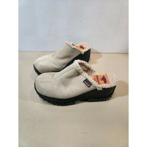 Rocket Dog Y2K Tan Suede Sherpa Clogs Mules Chunky Wedges Womens Shoes Size 9
